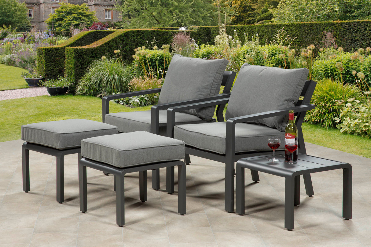 Calais Aluminium 5 Piece Lounge Set