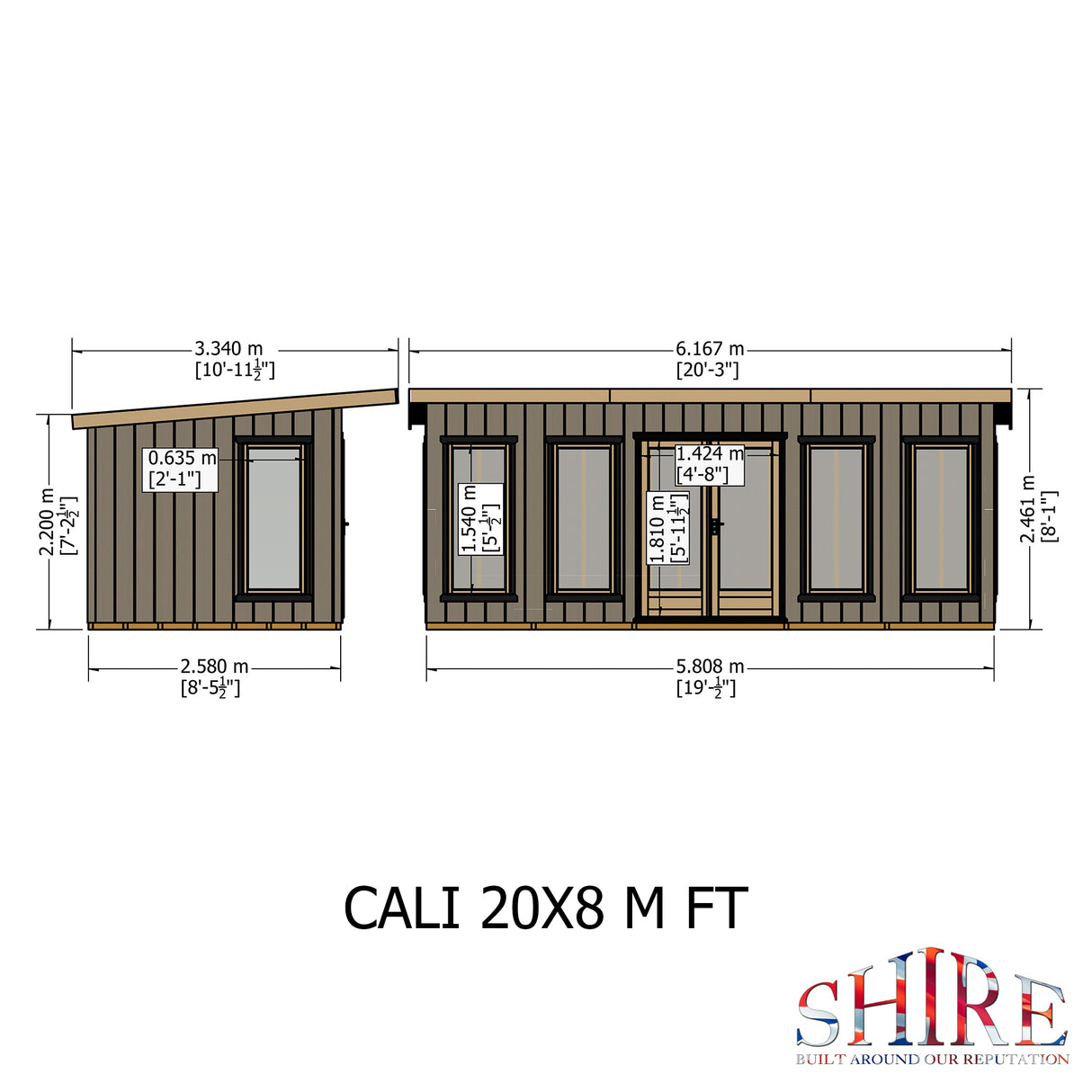 Shire Cali 20x8 Garden Office