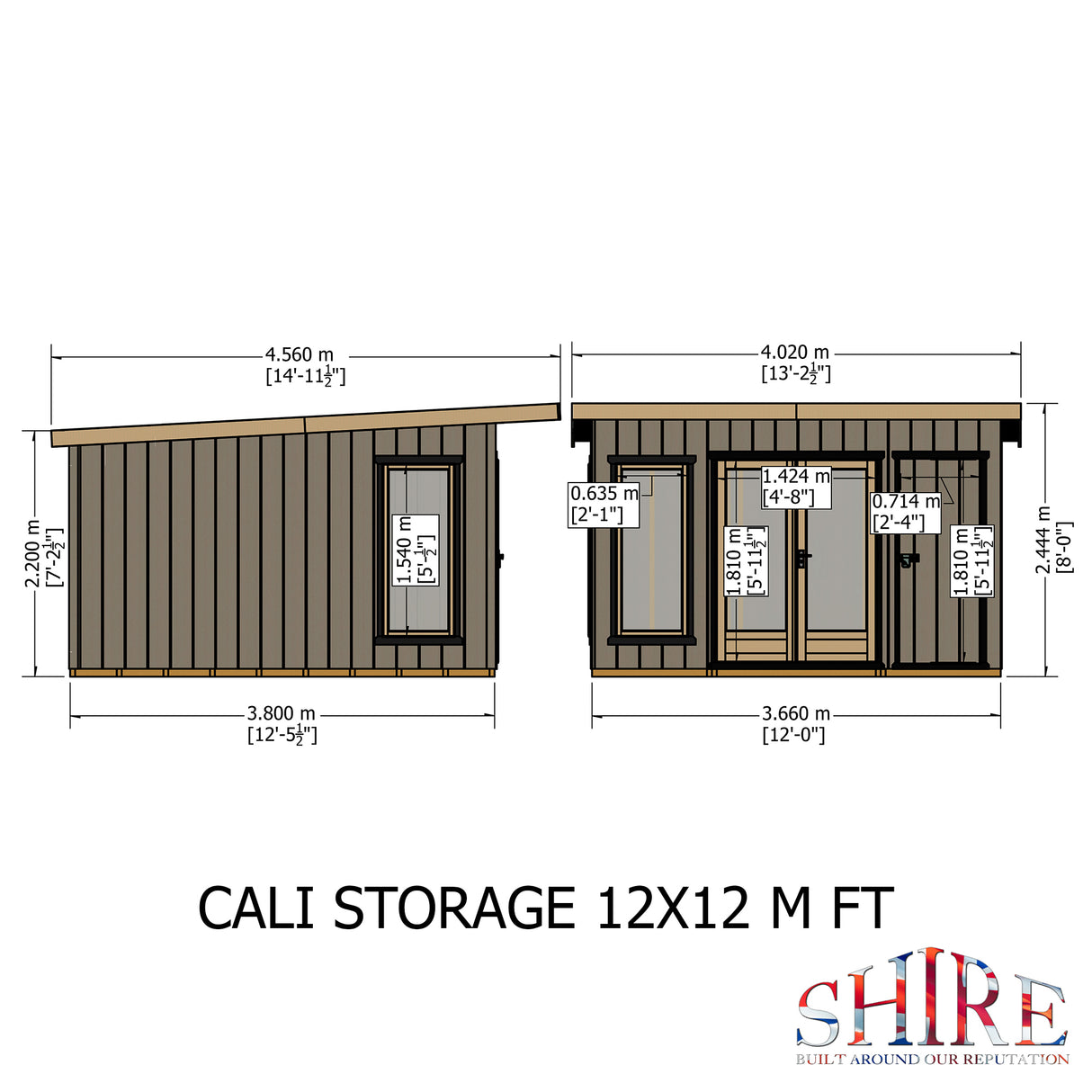 Shire Cali 12x12 Garden Office with Storage