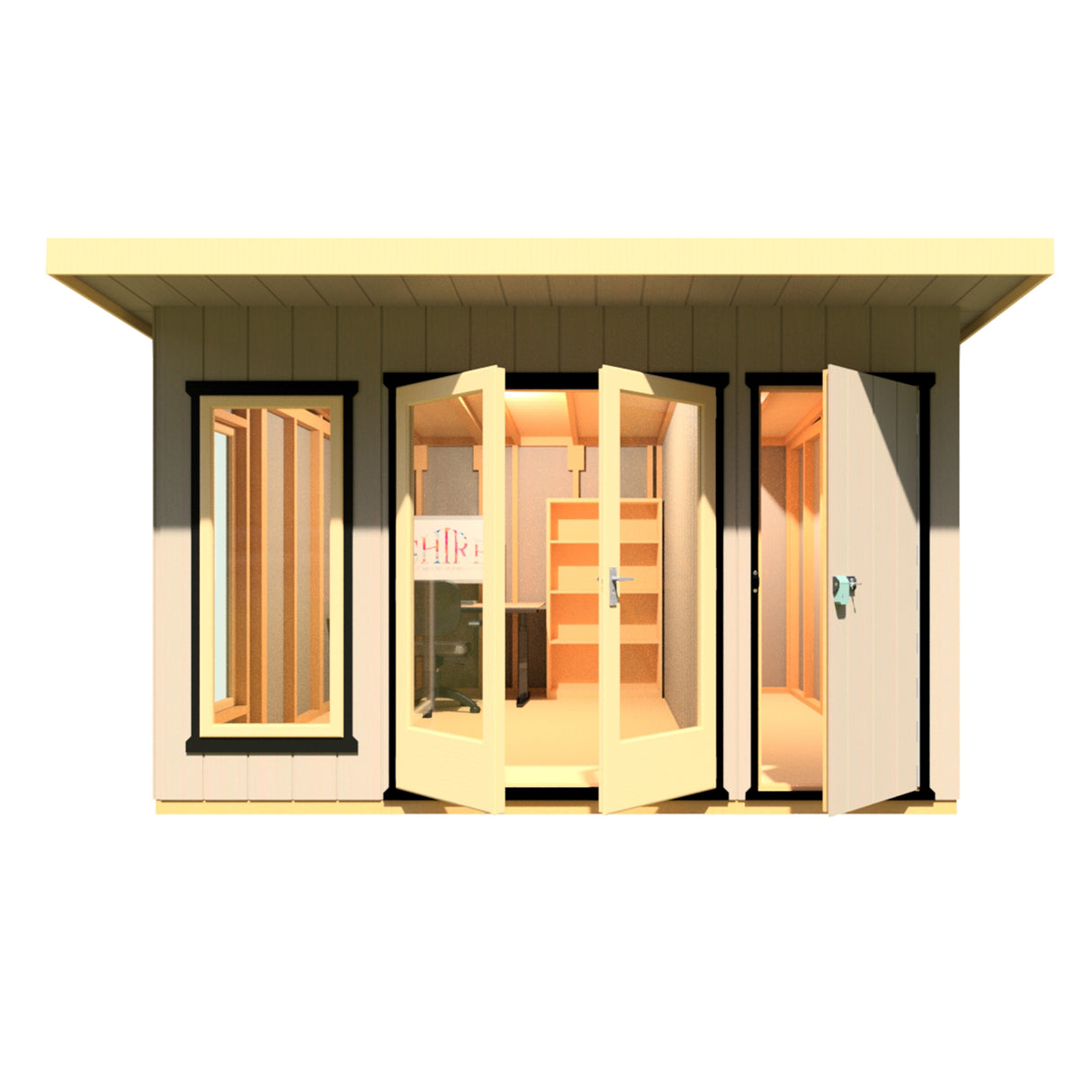 Shire Cali 12x12 Garden Office with Storage