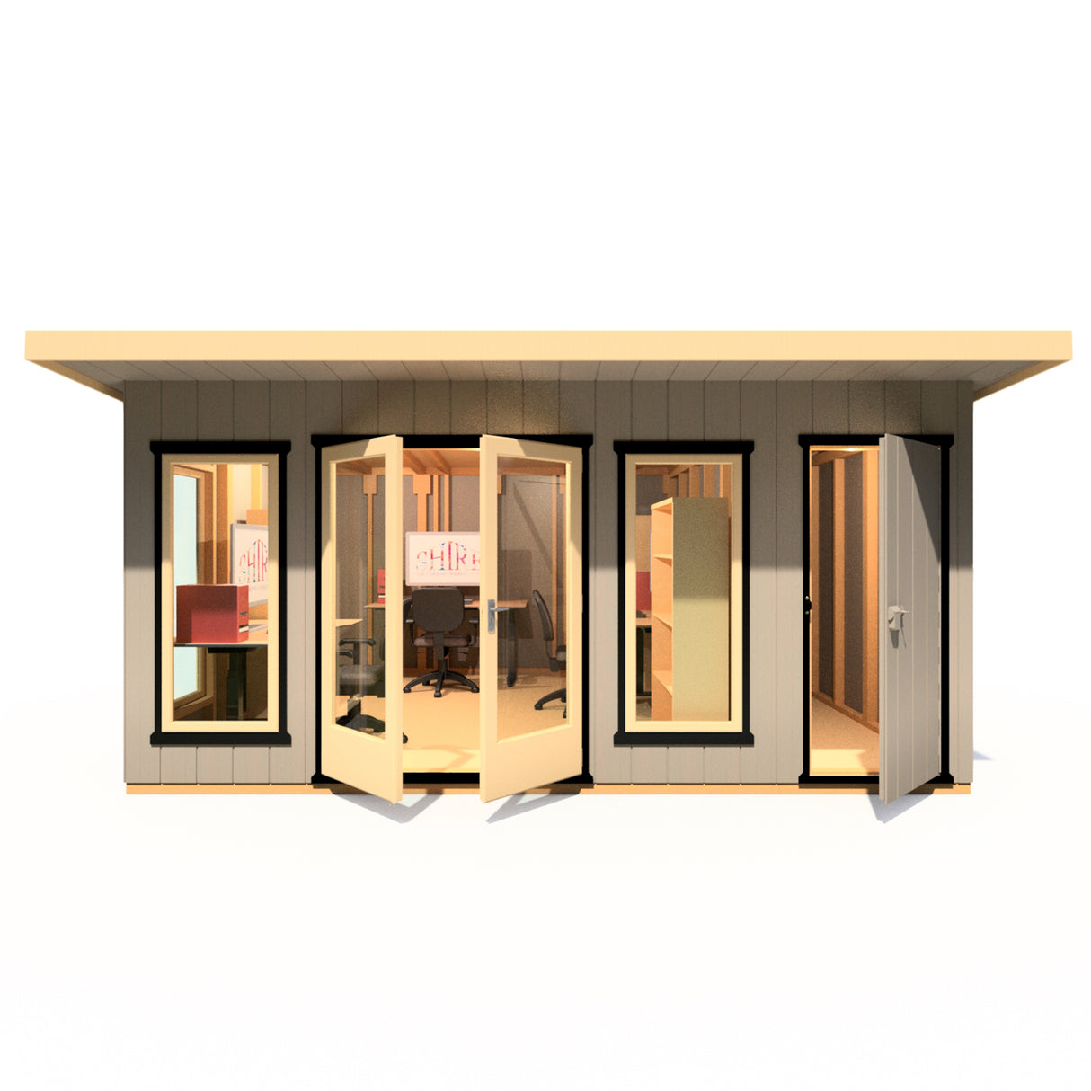 Shire Cali 16x12 Garden Office with Storage