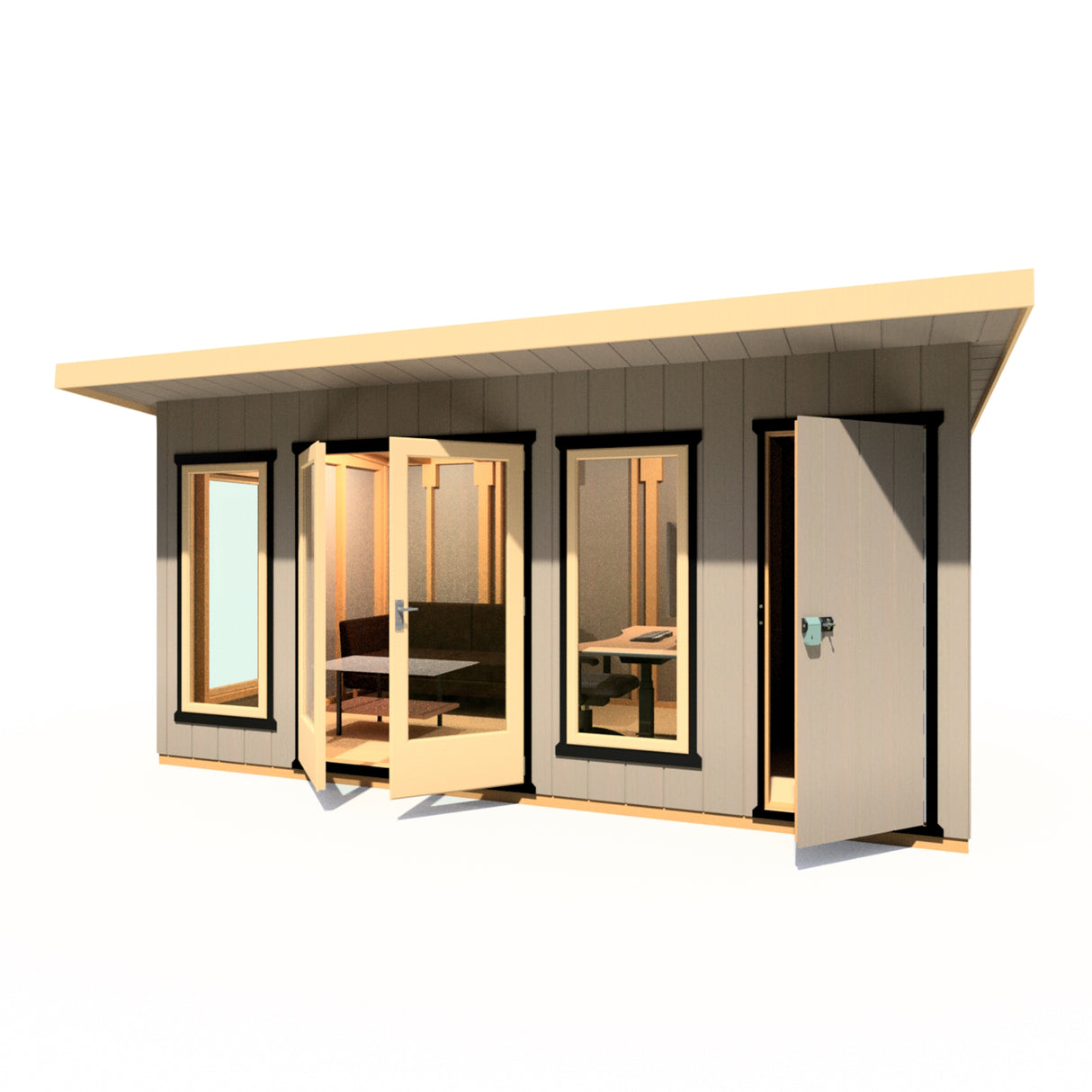 Shire Cali 16x8 Garden Office with Storage