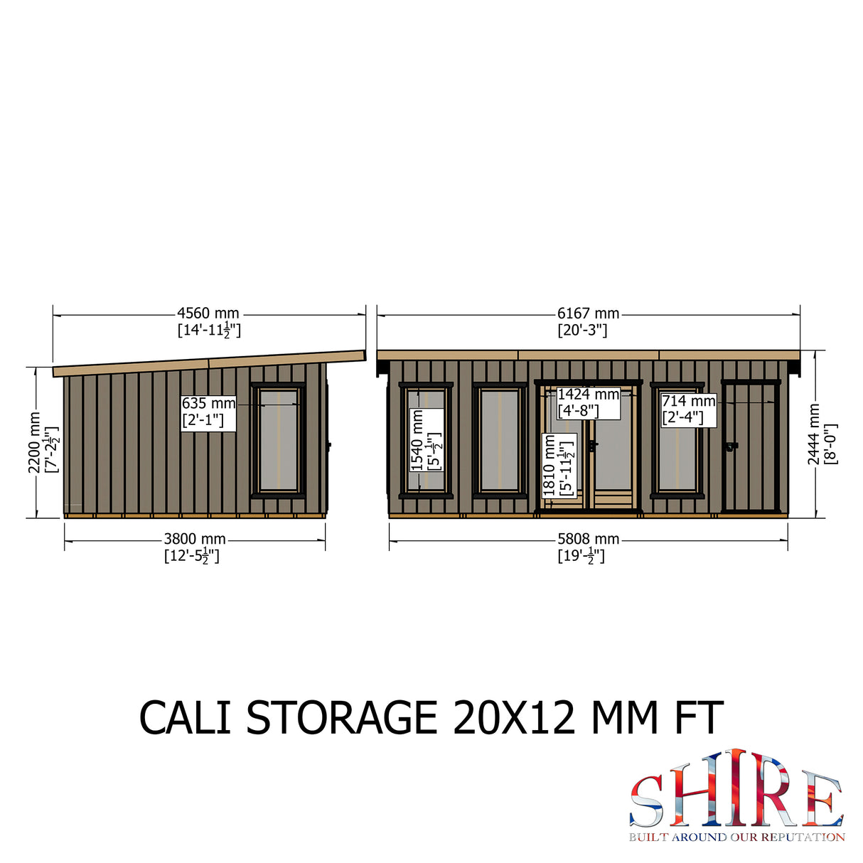 Shire Cali 20x12 Garden Office with Storage