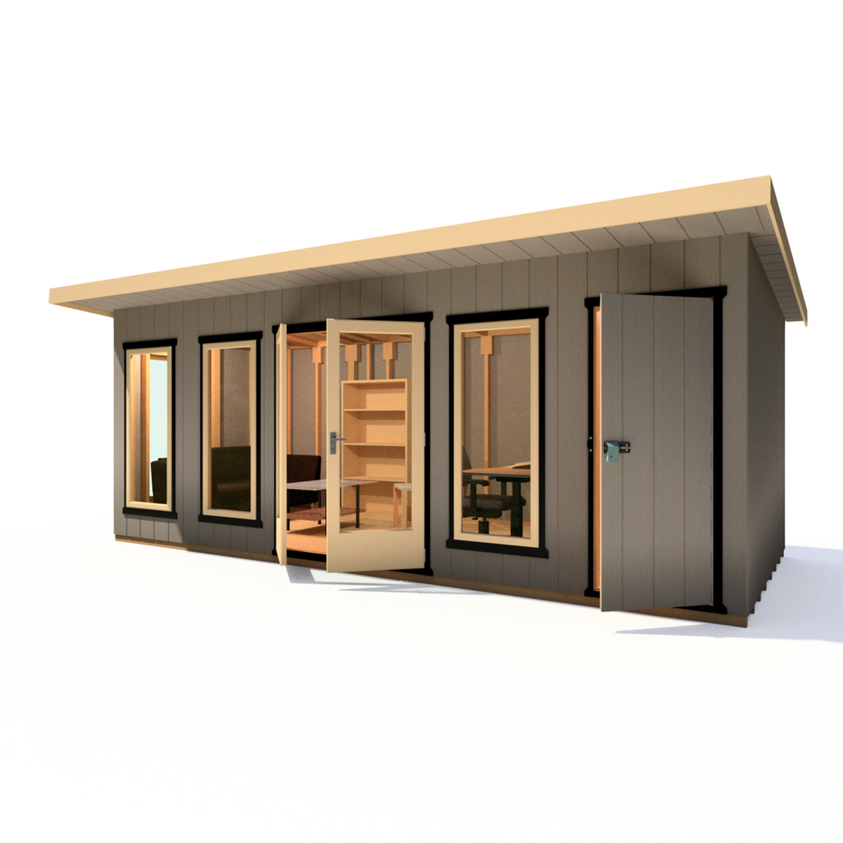 Shire Cali 20x8 Garden Office with Storage