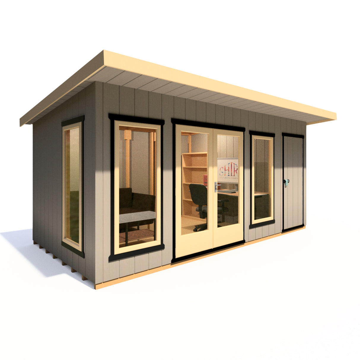 Shire Cali 16x8 Garden Office with Storage