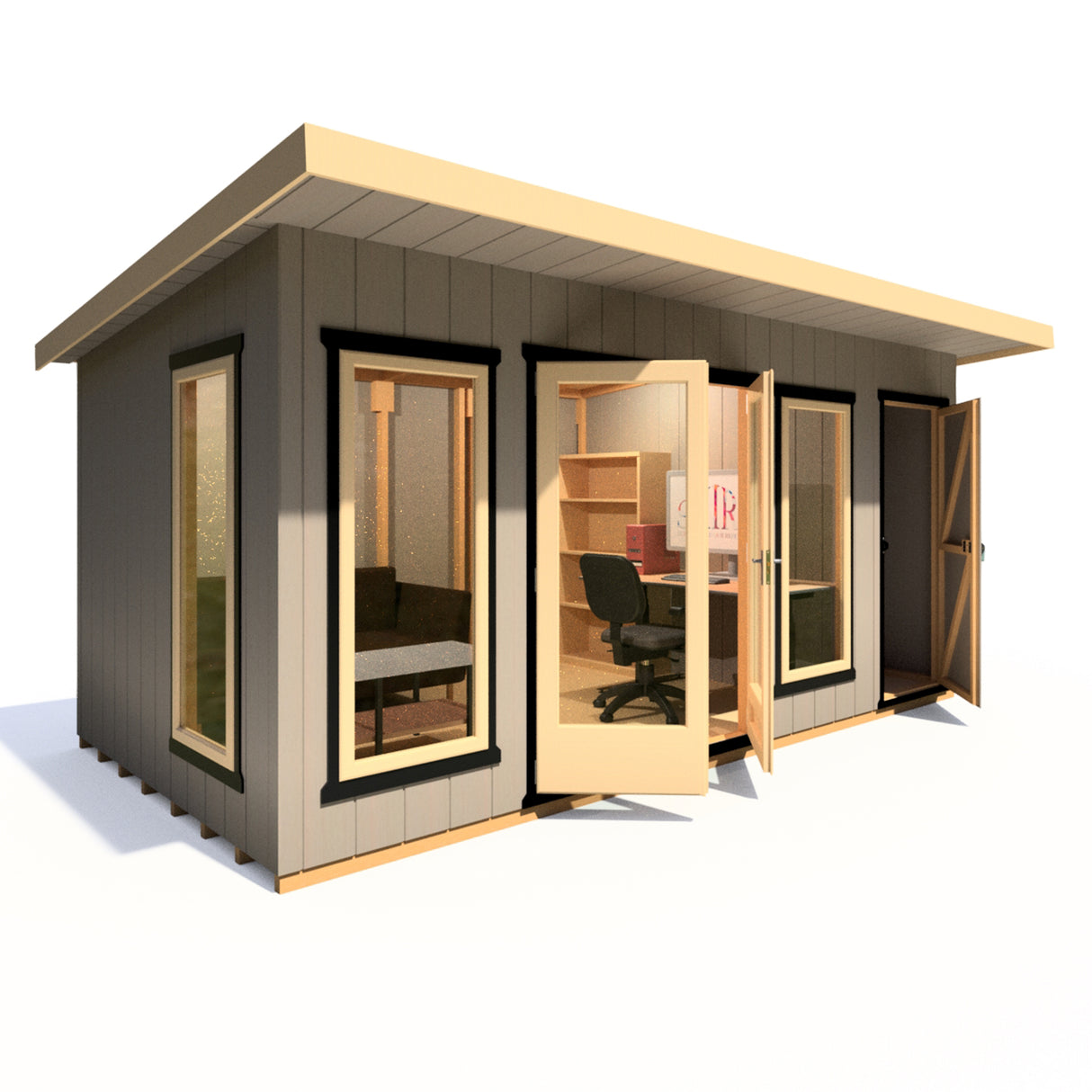 Shire Cali 16x8 Garden Office with Storage