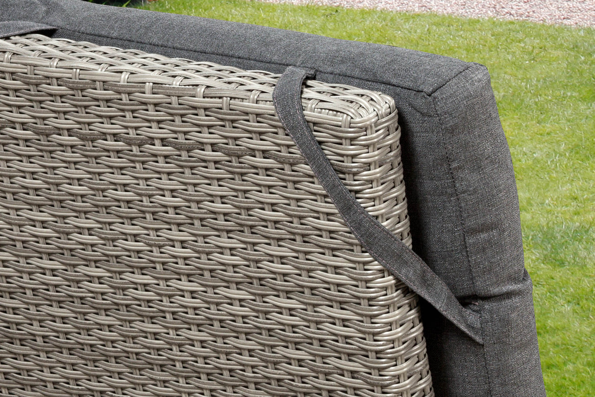 Camilla Rattan Reclining Lounge Set with Height Adjustable Table