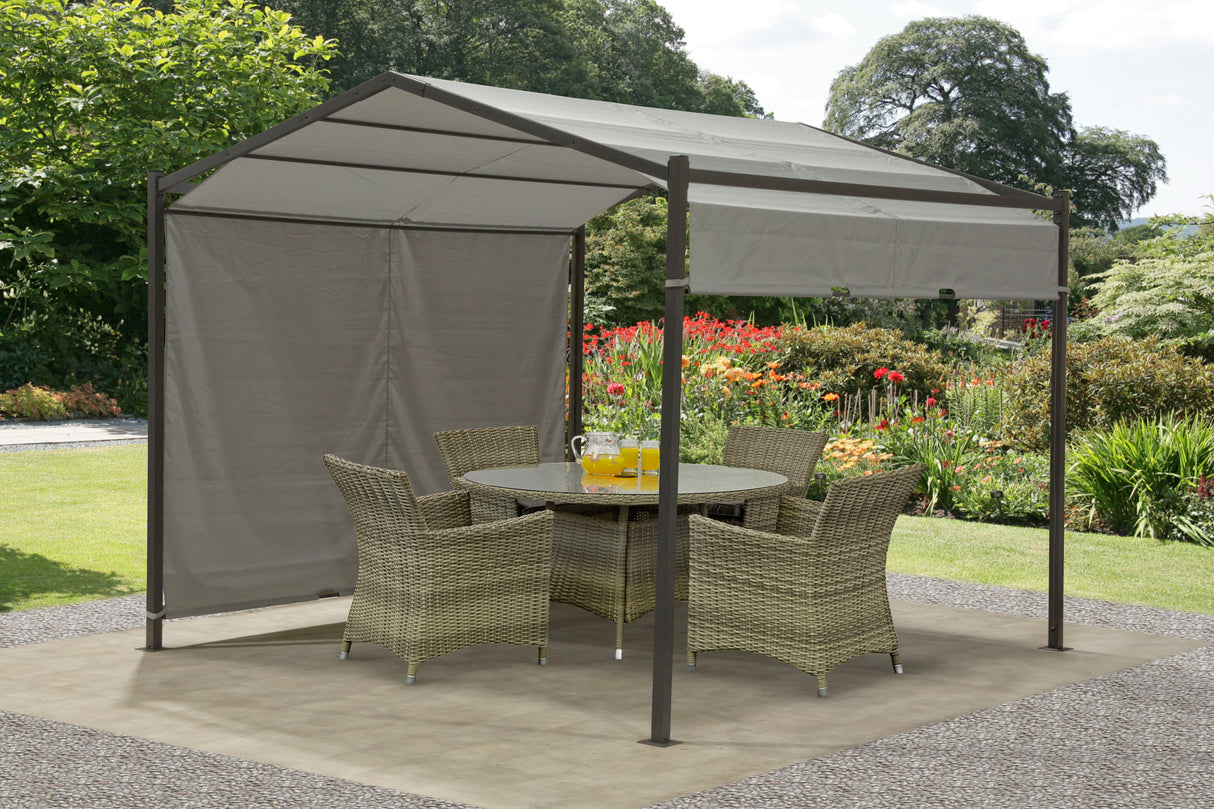 Cannes 3m x 3m Steel Gazebo with Moveable Canopy