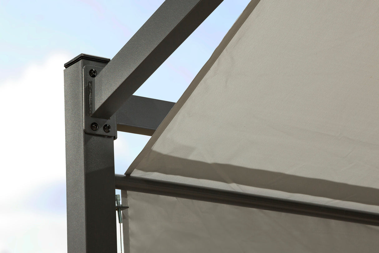 Cannes 3m x 3m Steel Gazebo with Moveable Canopy