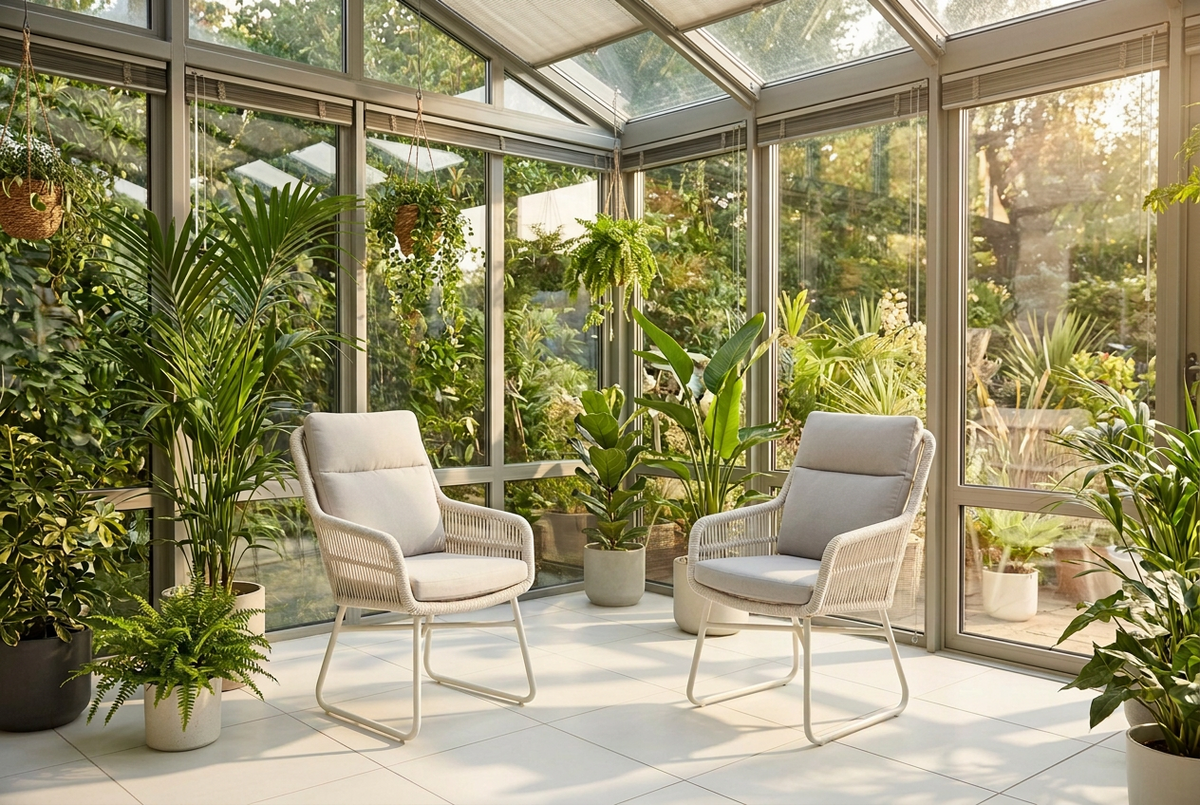 Coast Pair of Beige Rope Chairs with Cushions - Aluminium Frame