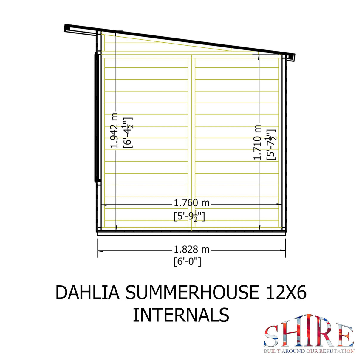 Dahlia 12 ft x 6 ft Summerhouse