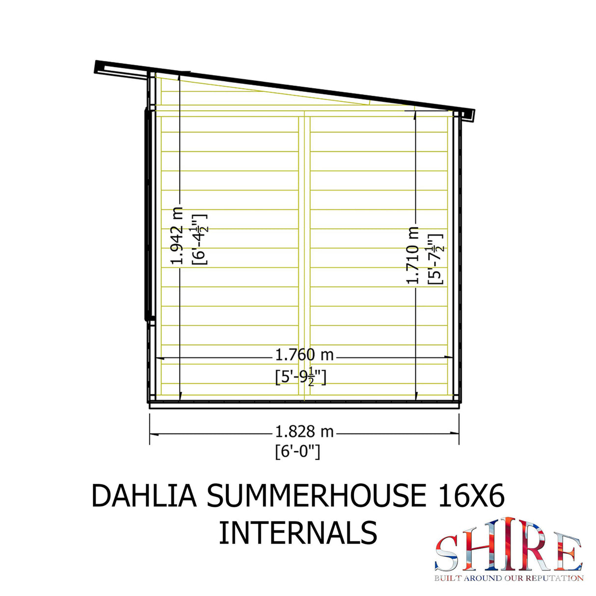 Dahlia 16 ft x 6 ft Summerhouse