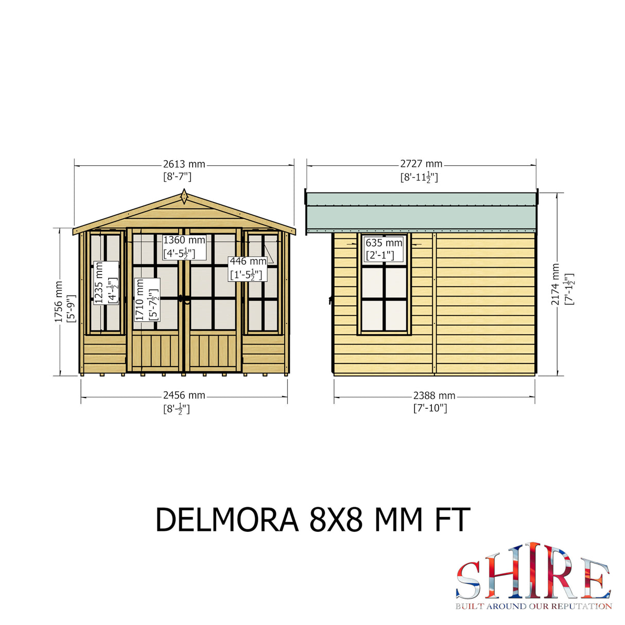 Shire Delmora 8x8 Summerhouse