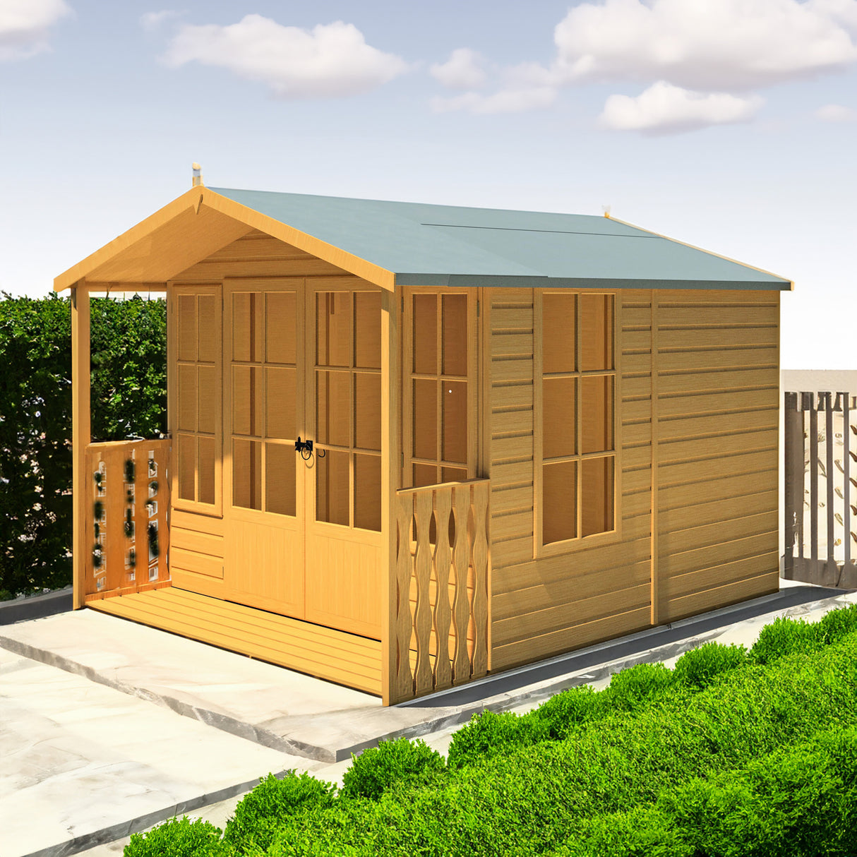 Shire Delmora 8x10 Summerhouse with Verandah