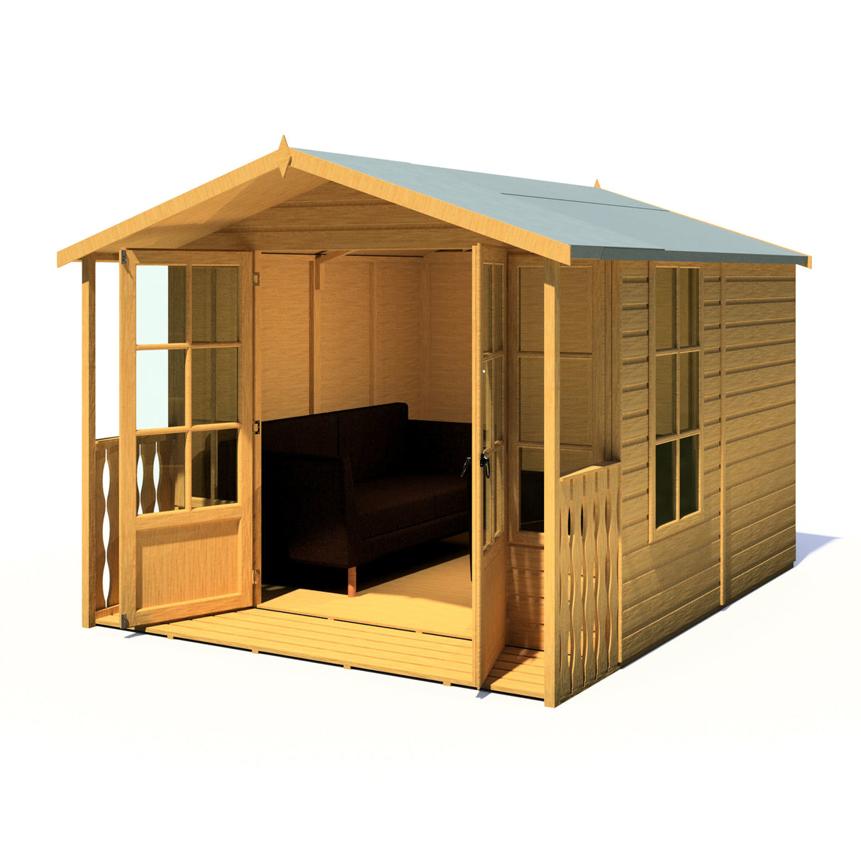 Shire Delmora 8x10 Summerhouse with Verandah