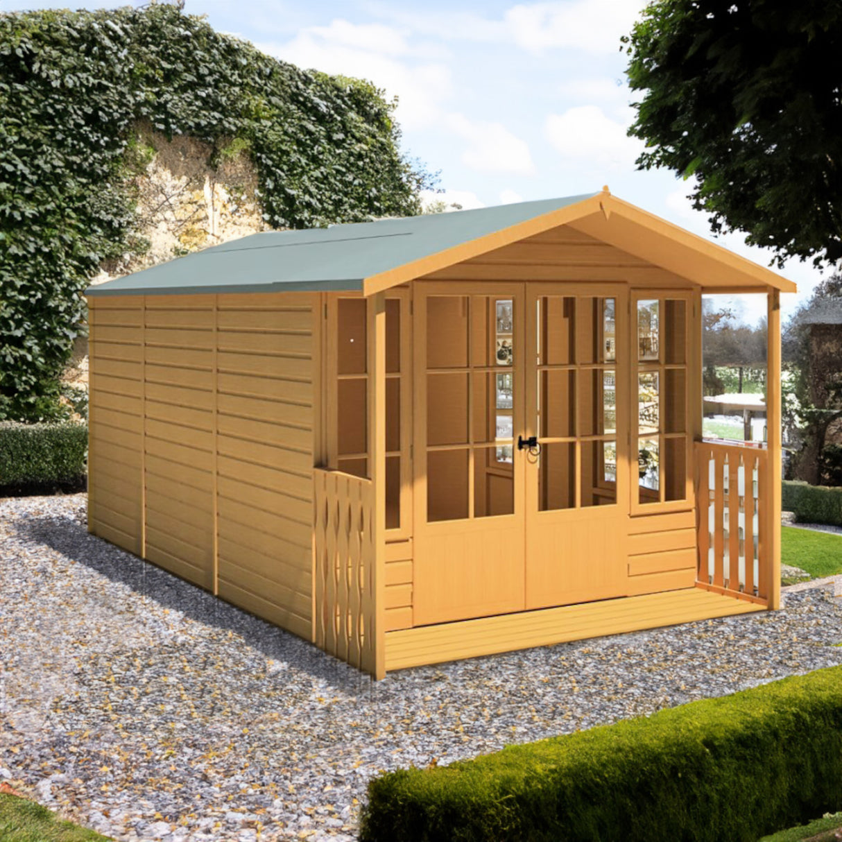 Shire Delmora 8x14 Summerhouse with Verandah