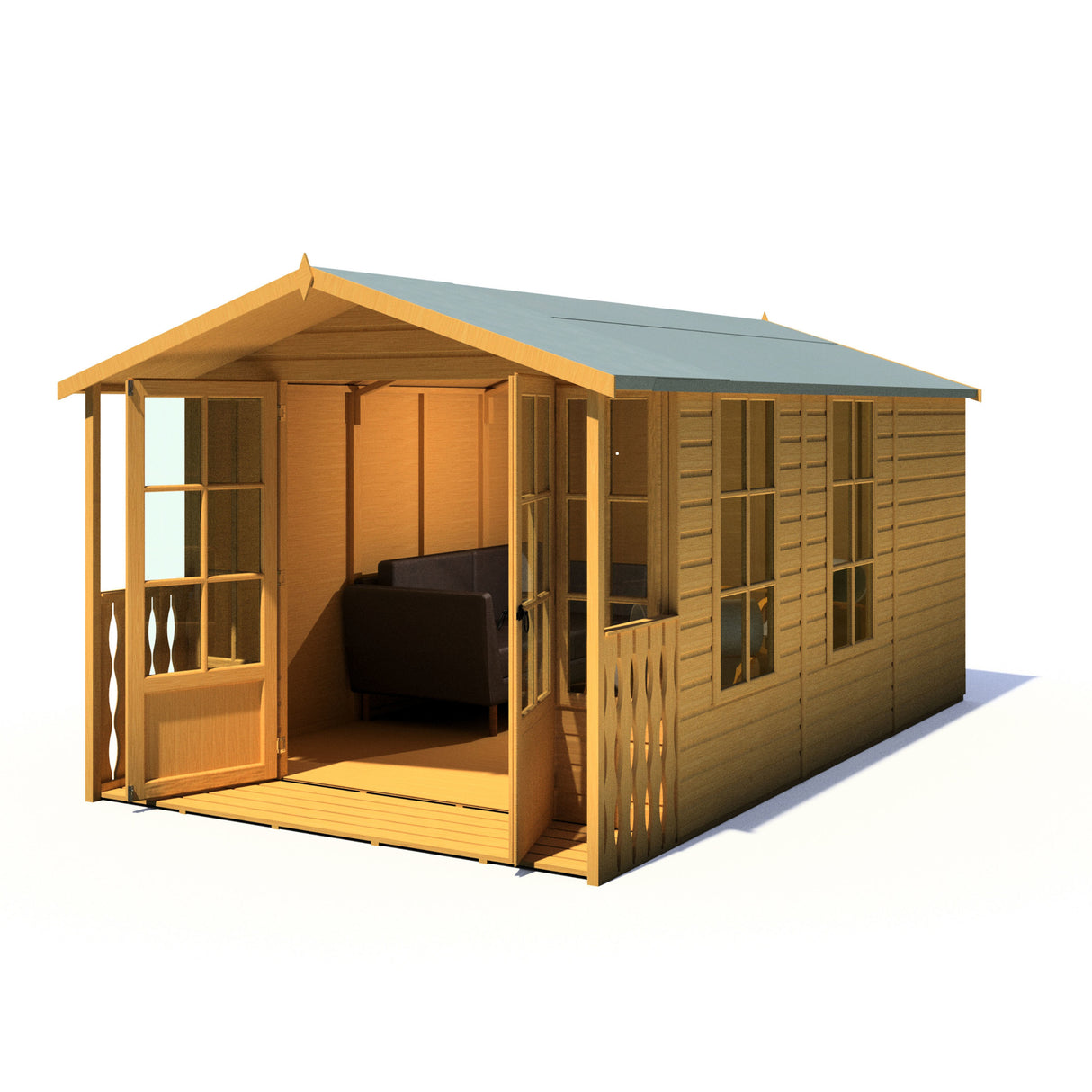 Shire Delmora 8x14 Summerhouse with Verandah