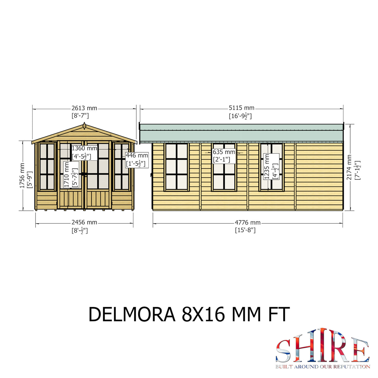 Shire Delmora 8x16 Summerhouse