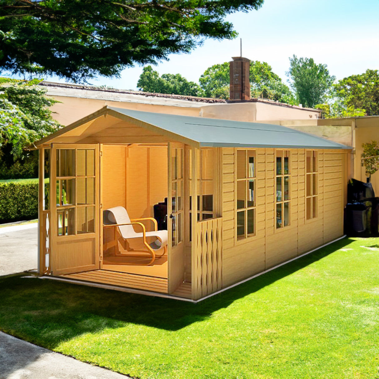 Shire Delmora 8x18 Summerhouse with Verandah