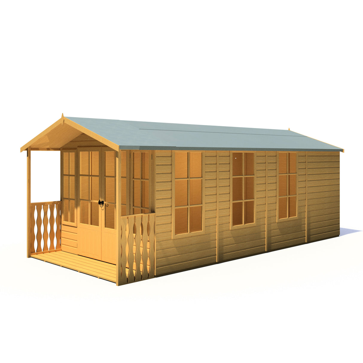 Shire Delmora 8x18 Summerhouse with Verandah