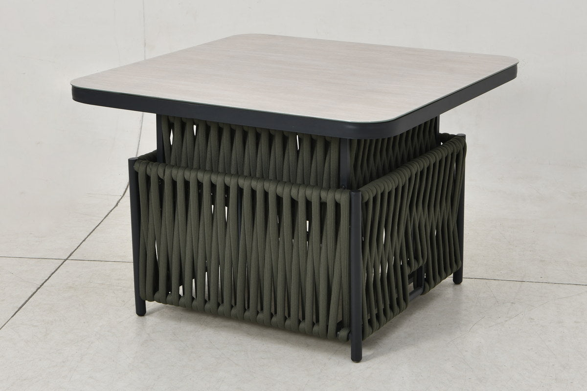 Emerald Rope Mini Corner Set with Height Adjustable Table - Green