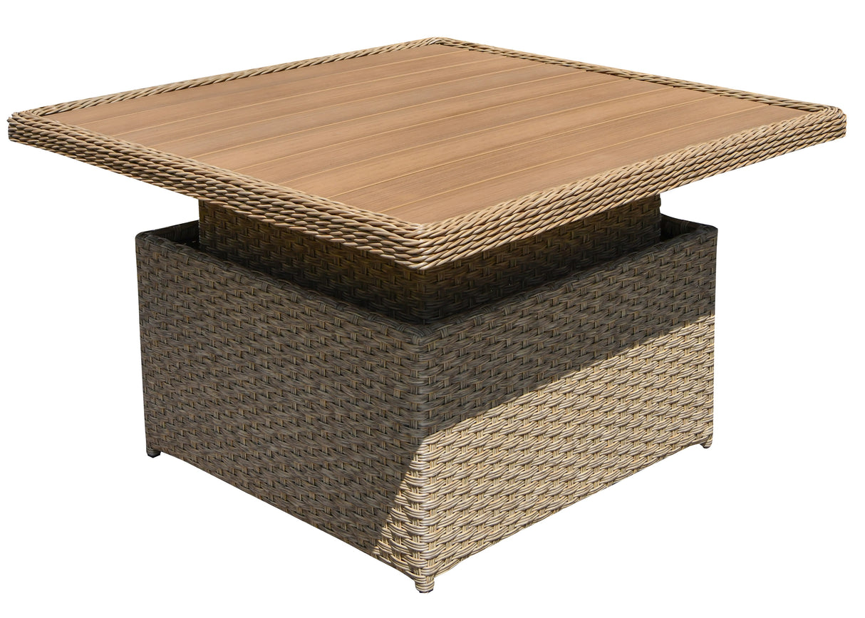 Heritage Corner Dining Lounge Set With Raise Table & Lower Table