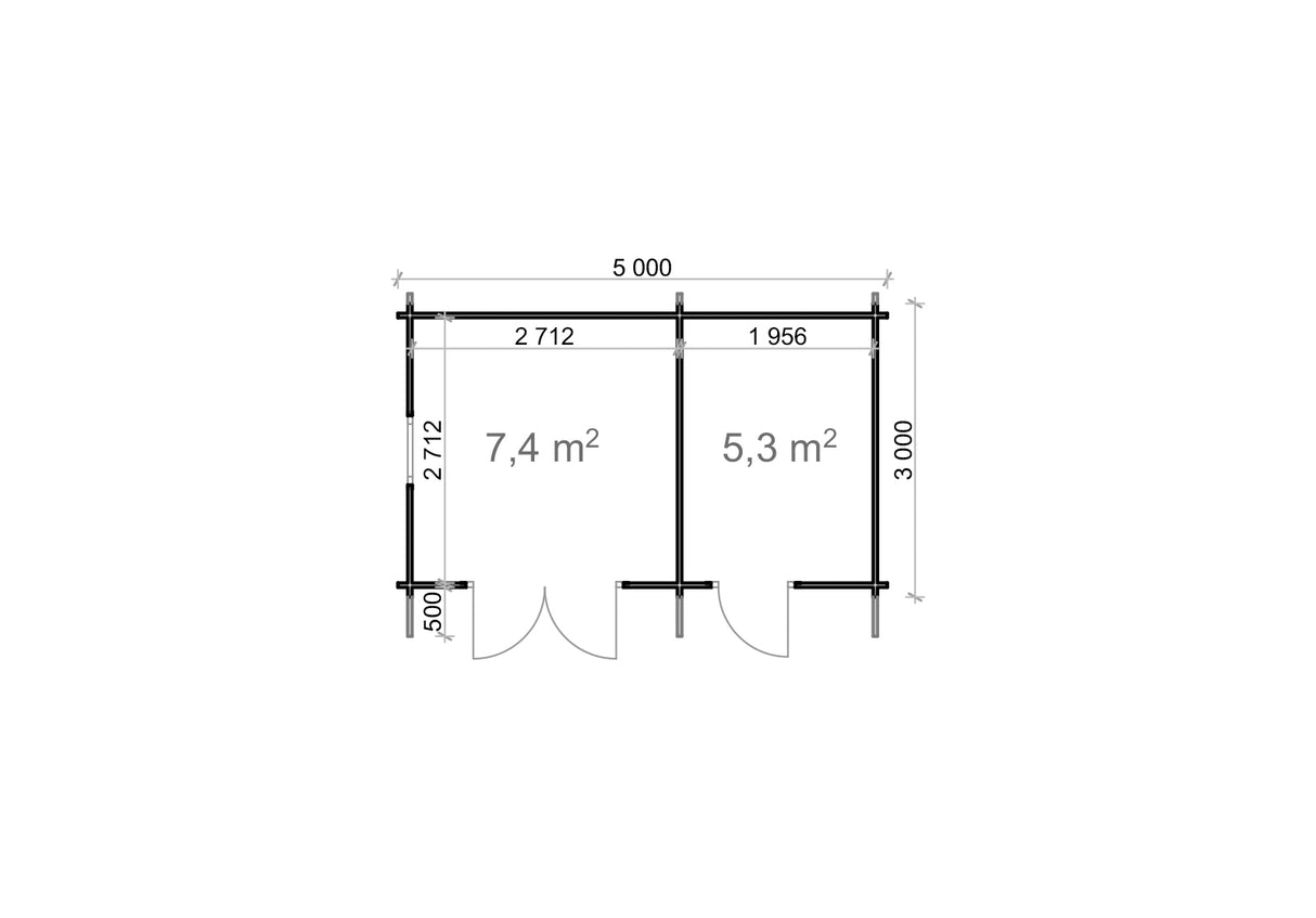 Shire Deko 16x10 44mm Log Cabin