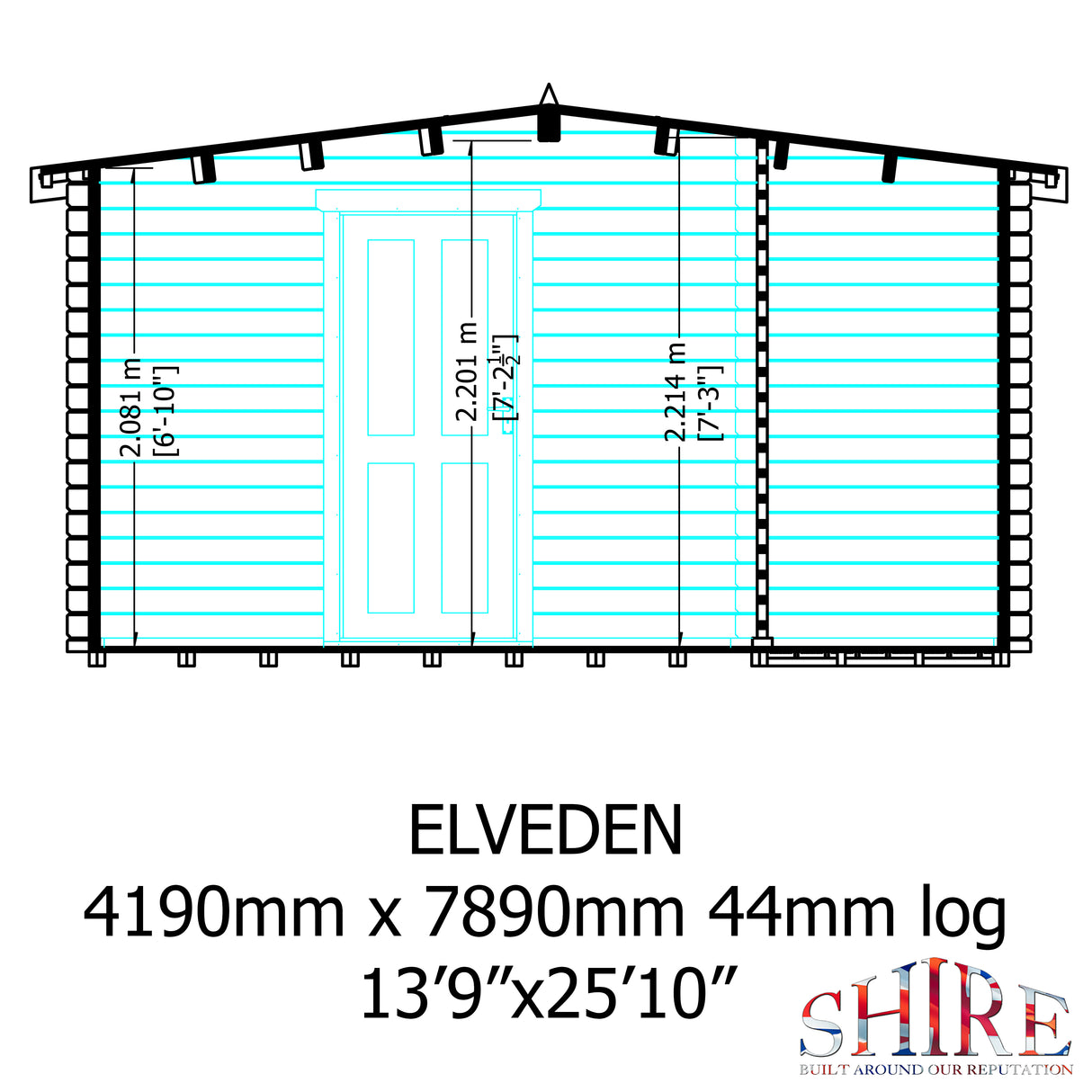 Shire Elveden 14x26 44mm Log Cabin