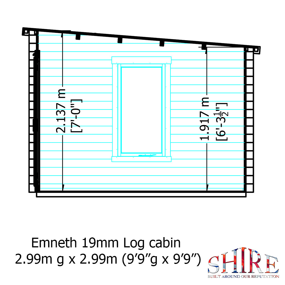 Shire Emmeth 10x10 Log Cabin