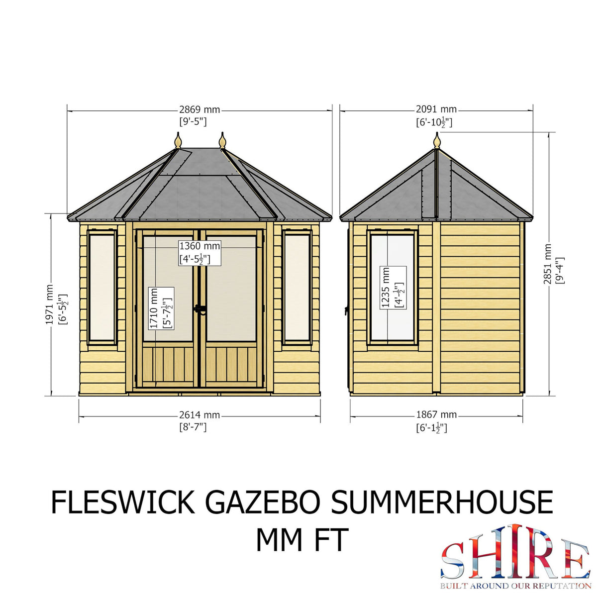 Fleswick 8 ft x 6 ft Summerhouse