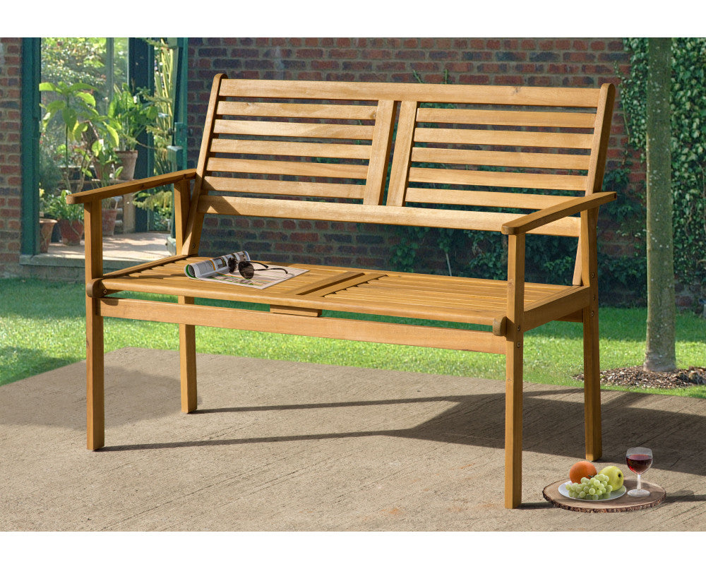 Florence Acacia Hardwood 2 Seater Bench