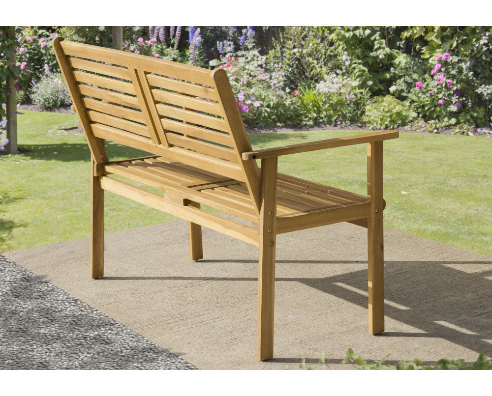 Florence Acacia Hardwood 2 Seater Bench
