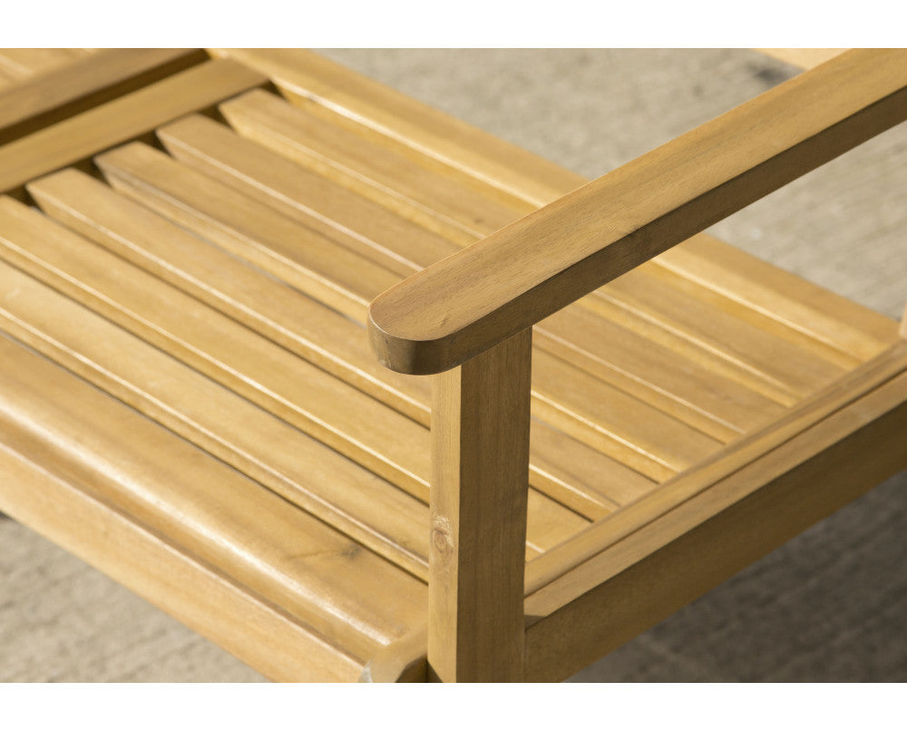 Florence Acacia Hardwood 2 Seater Bench