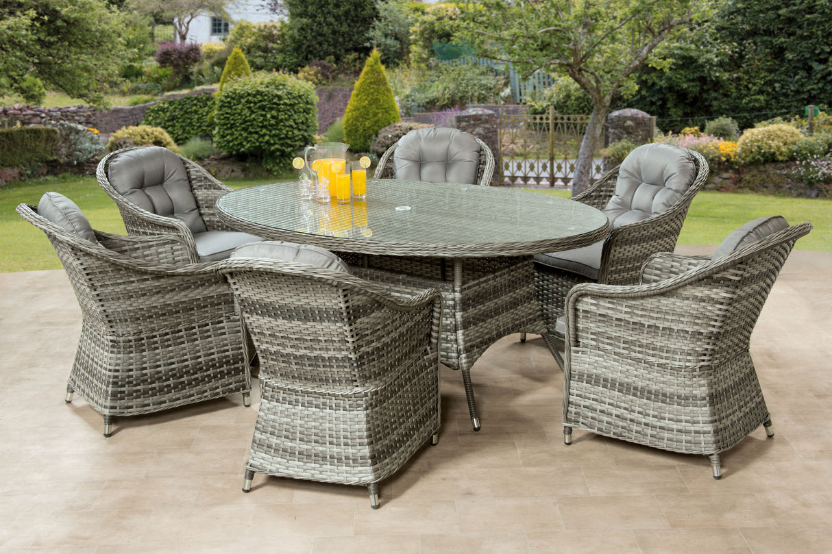 Florida 6 Seat Oval Dining Set