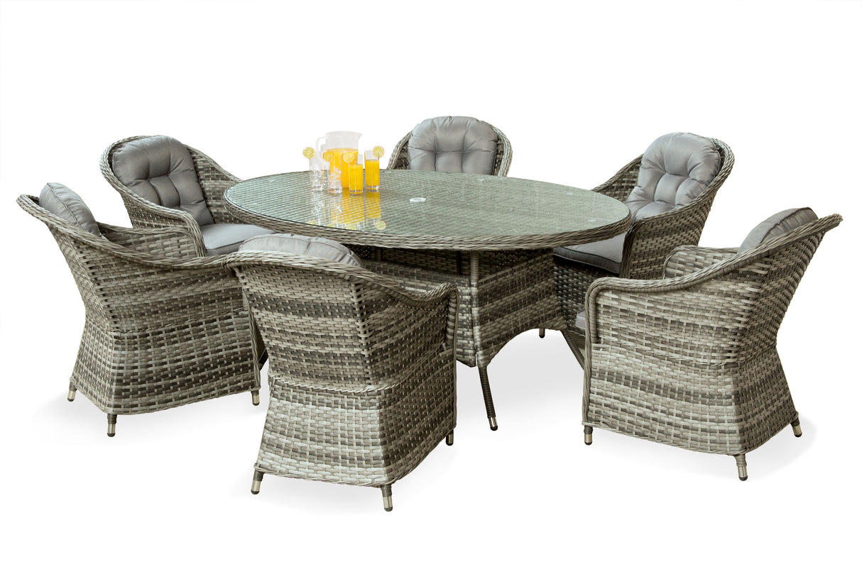 Florida 6 Seat Oval Dining Set