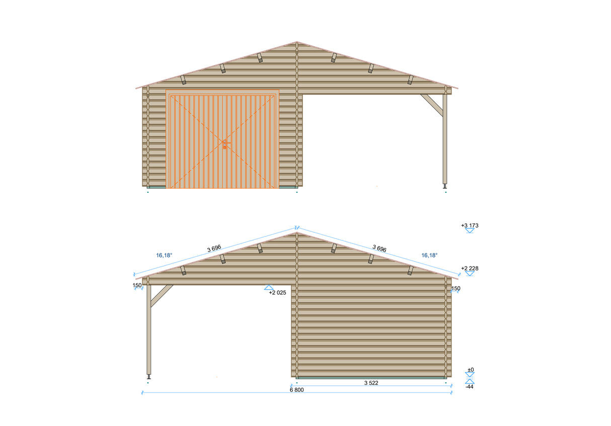 Shire 18x22 44mm Garage & Carport