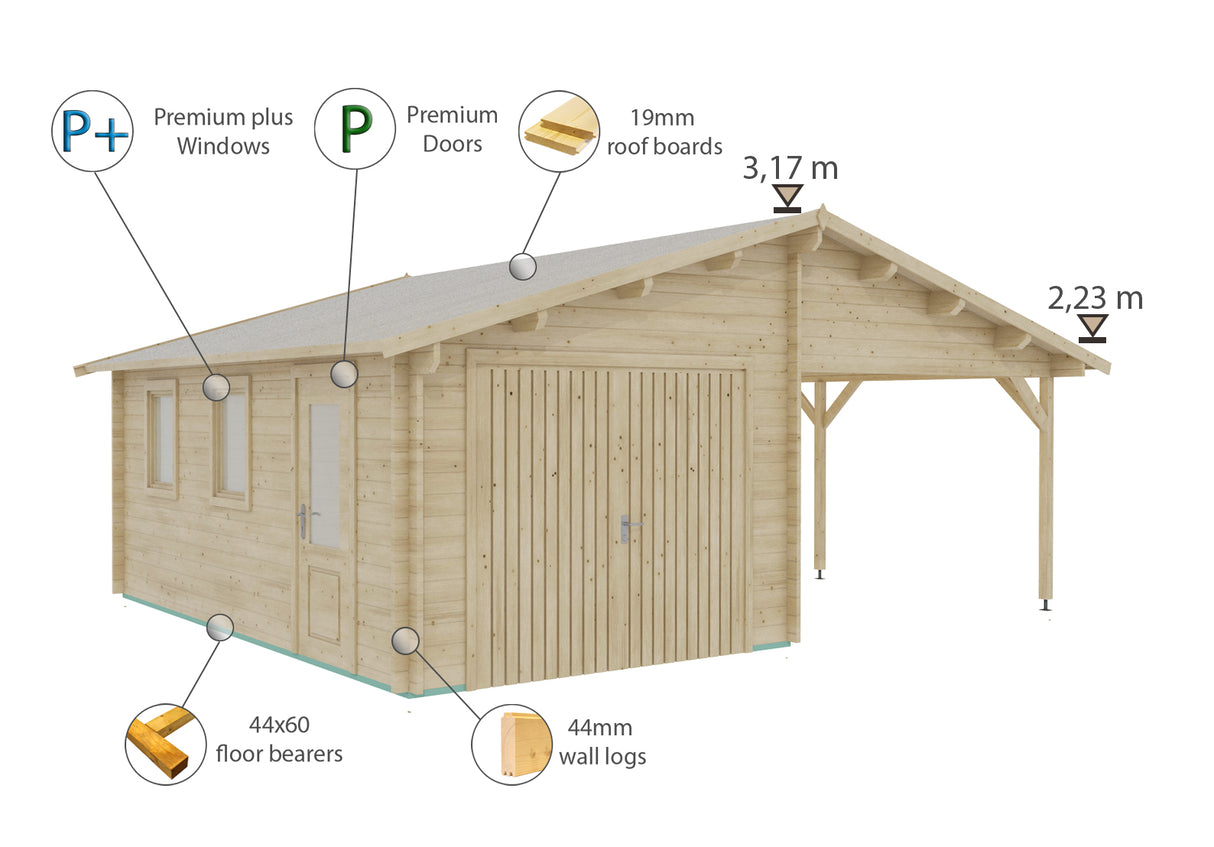 Shire 18x22 44mm Garage & Carport