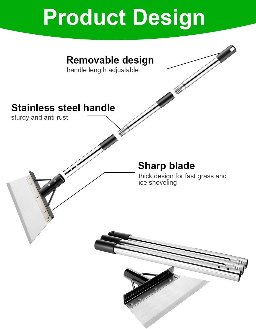 Multifunctional Garden Shovel with Handle