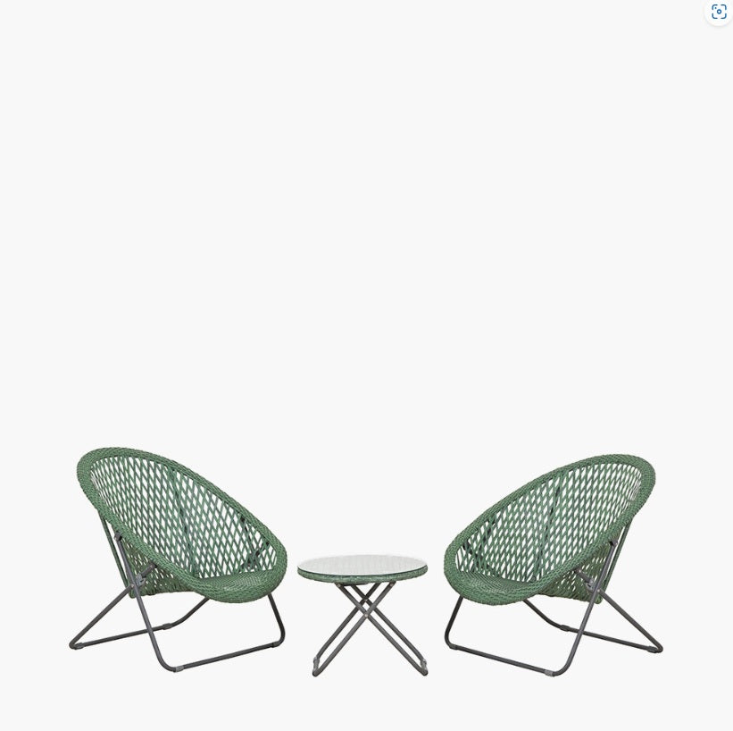 Tobs Outdoor Green Foldable Loungers Set