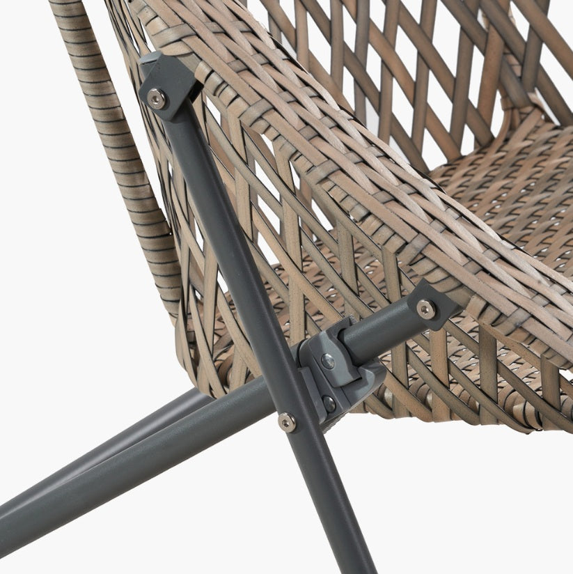 Tobs Outdoor Grey Foldable Loungers Set