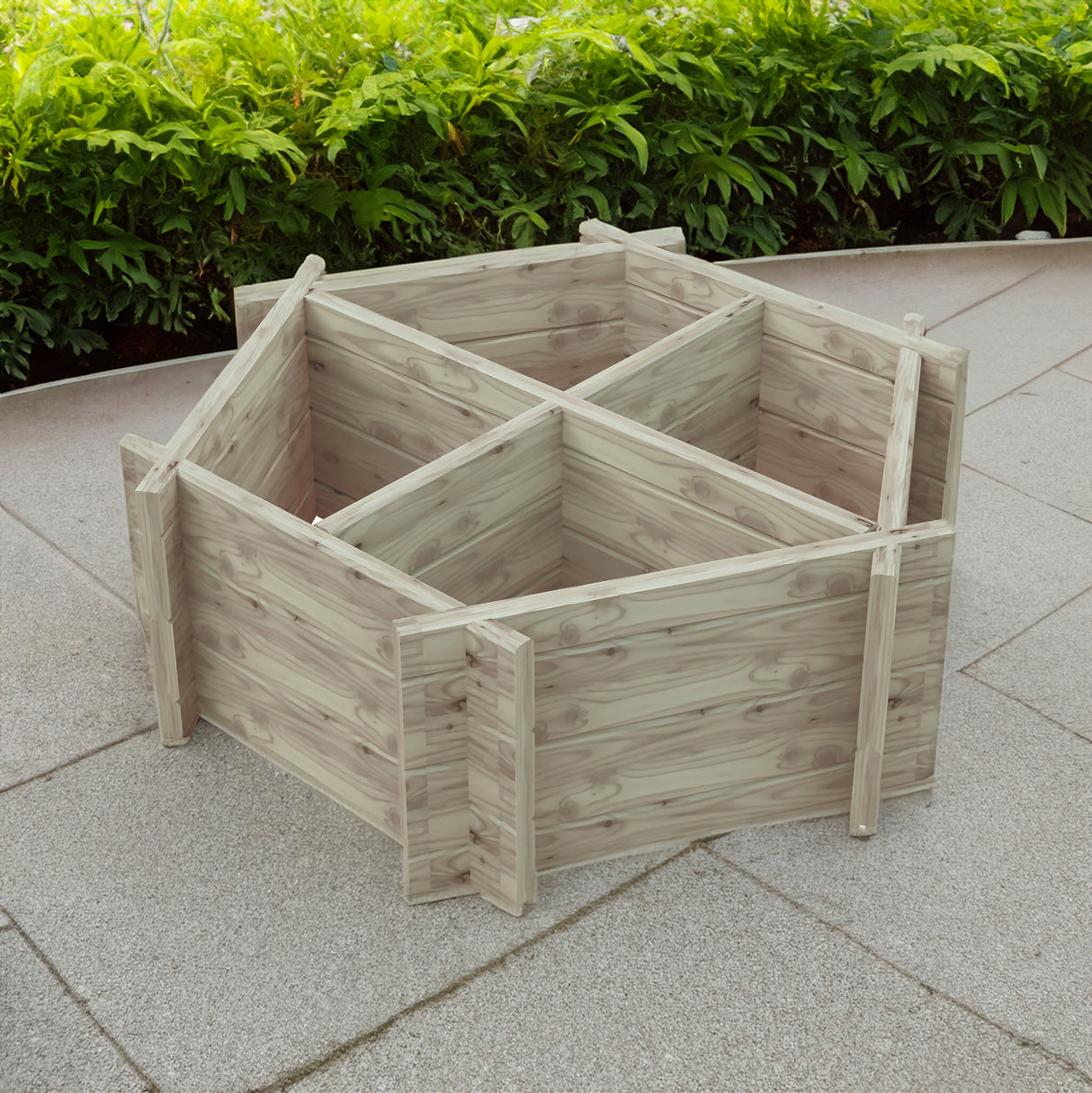 Shire Hexagonal Planter Pressure Treated with 4 Segments
