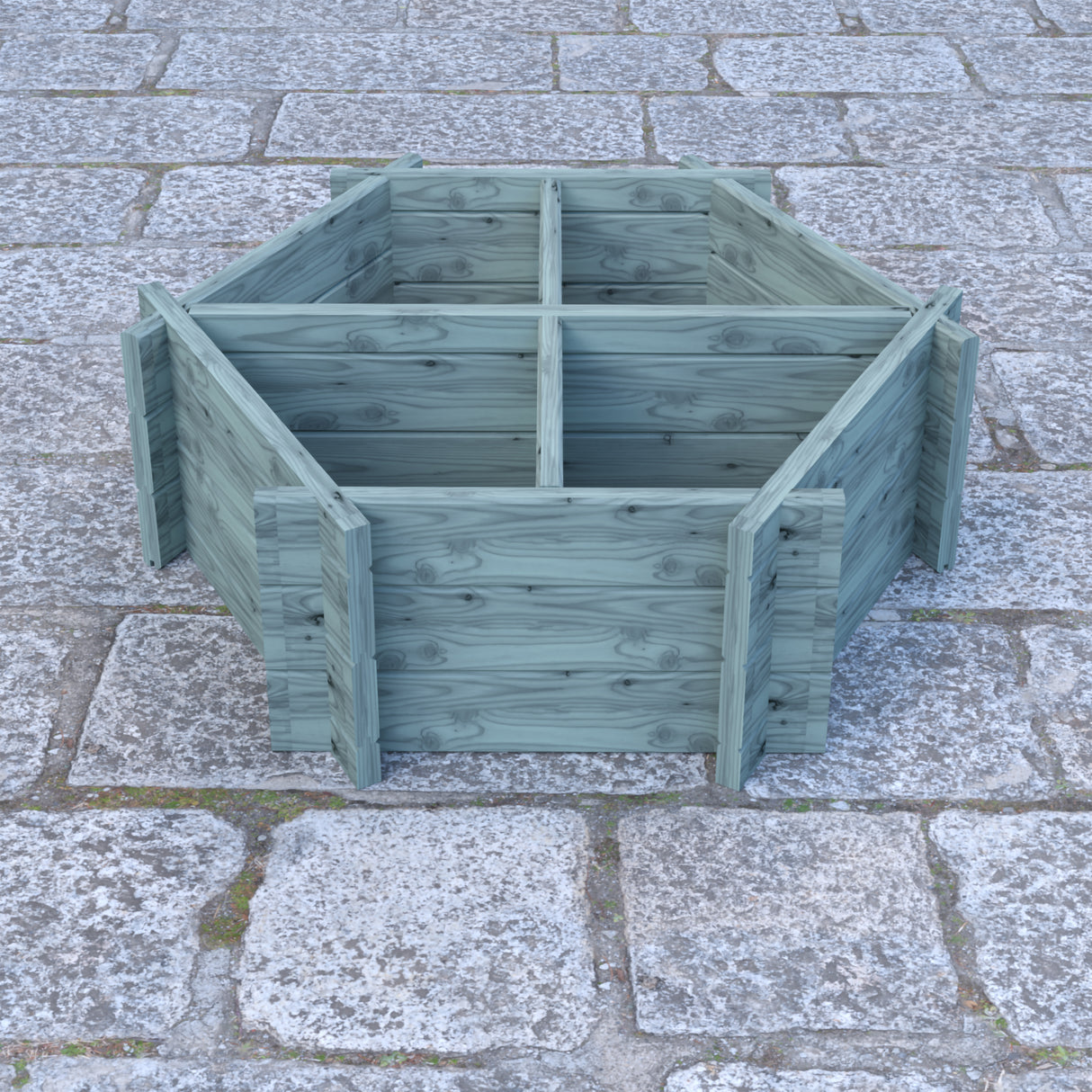 Shire Hexagonal Planter Pressure Treated with 4 Segments