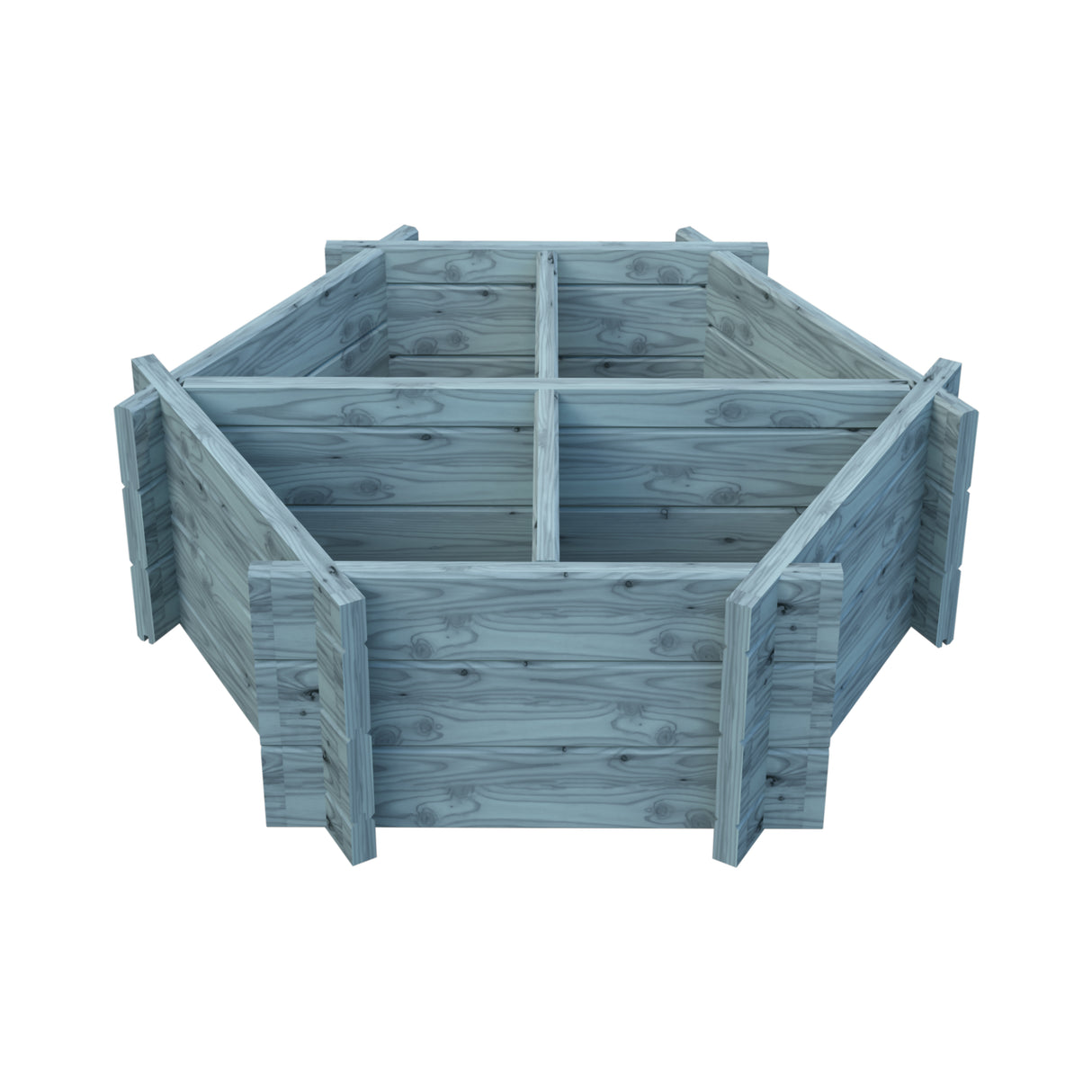 Shire Hexagonal Planter Pressure Treated with 4 Segments