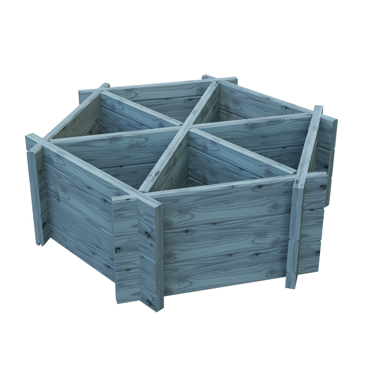 Shire Hexagonal Planter Pressure Treated with 6 Segments