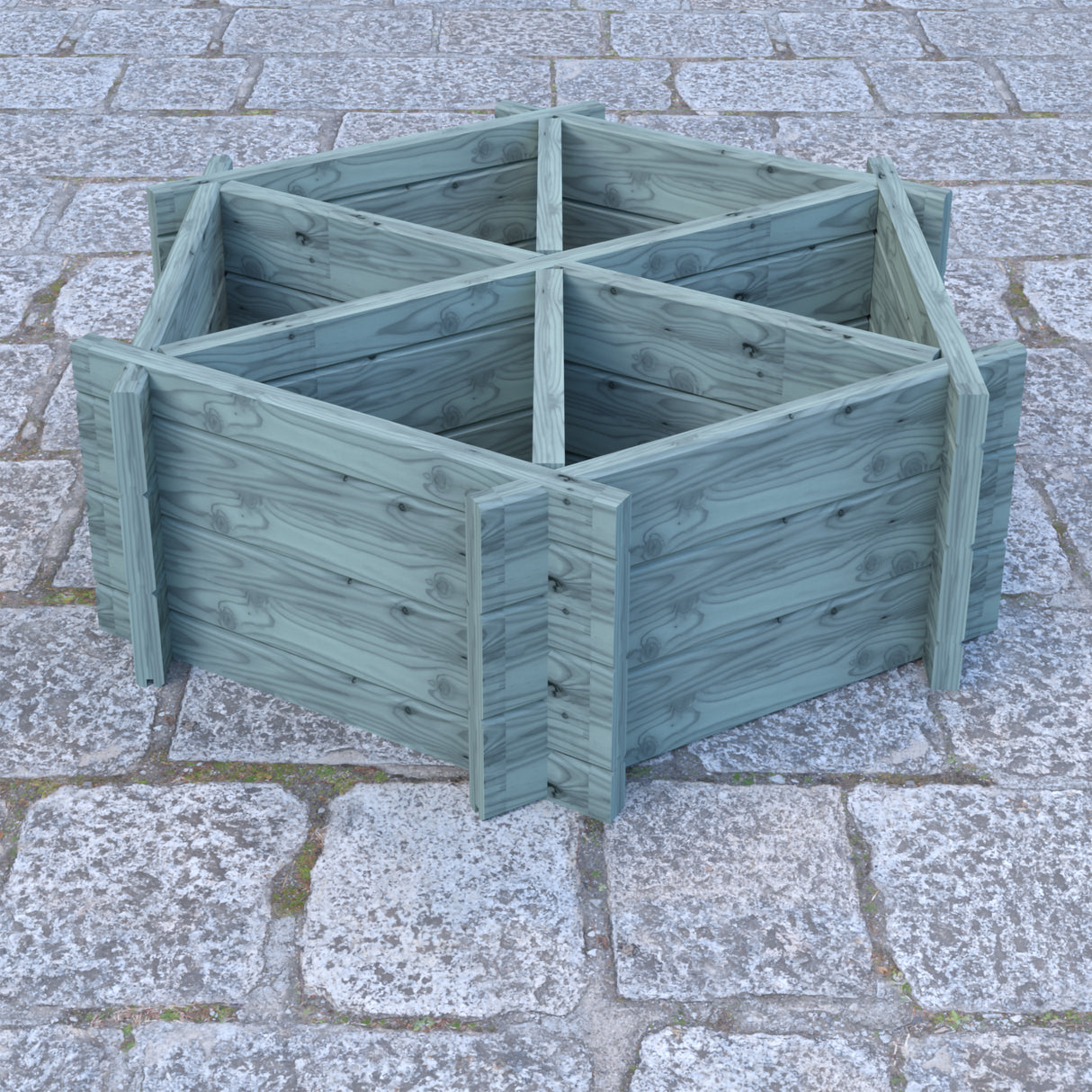 Shire Hexagonal Planter Pressure Treated with 6 Segments