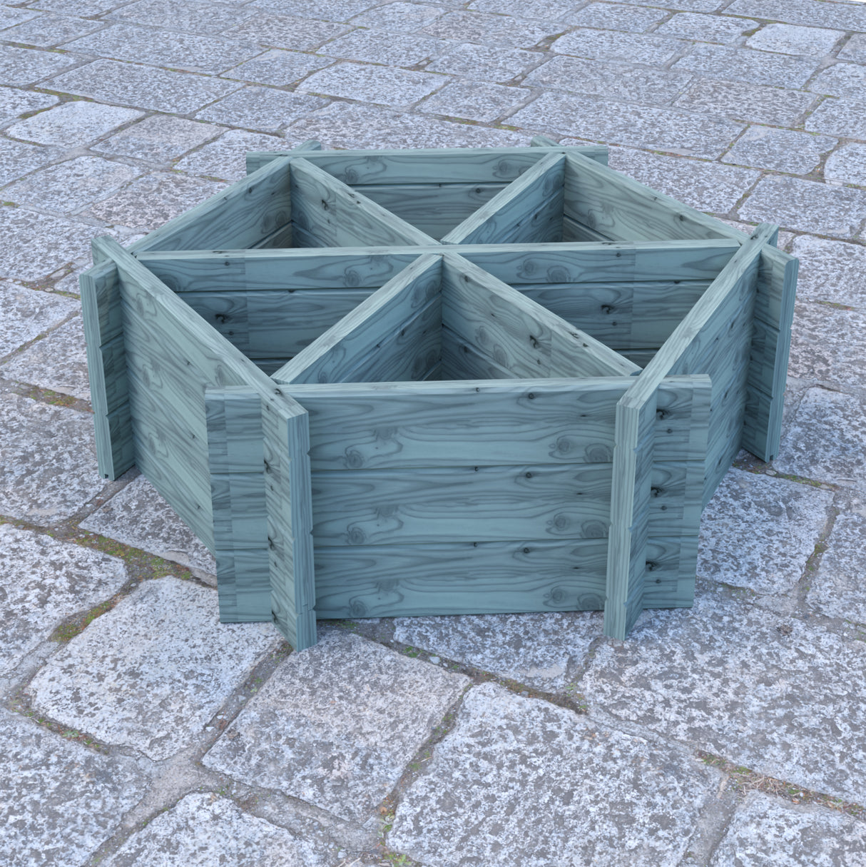 Shire Hexagonal Planter Pressure Treated with 6 Segments
