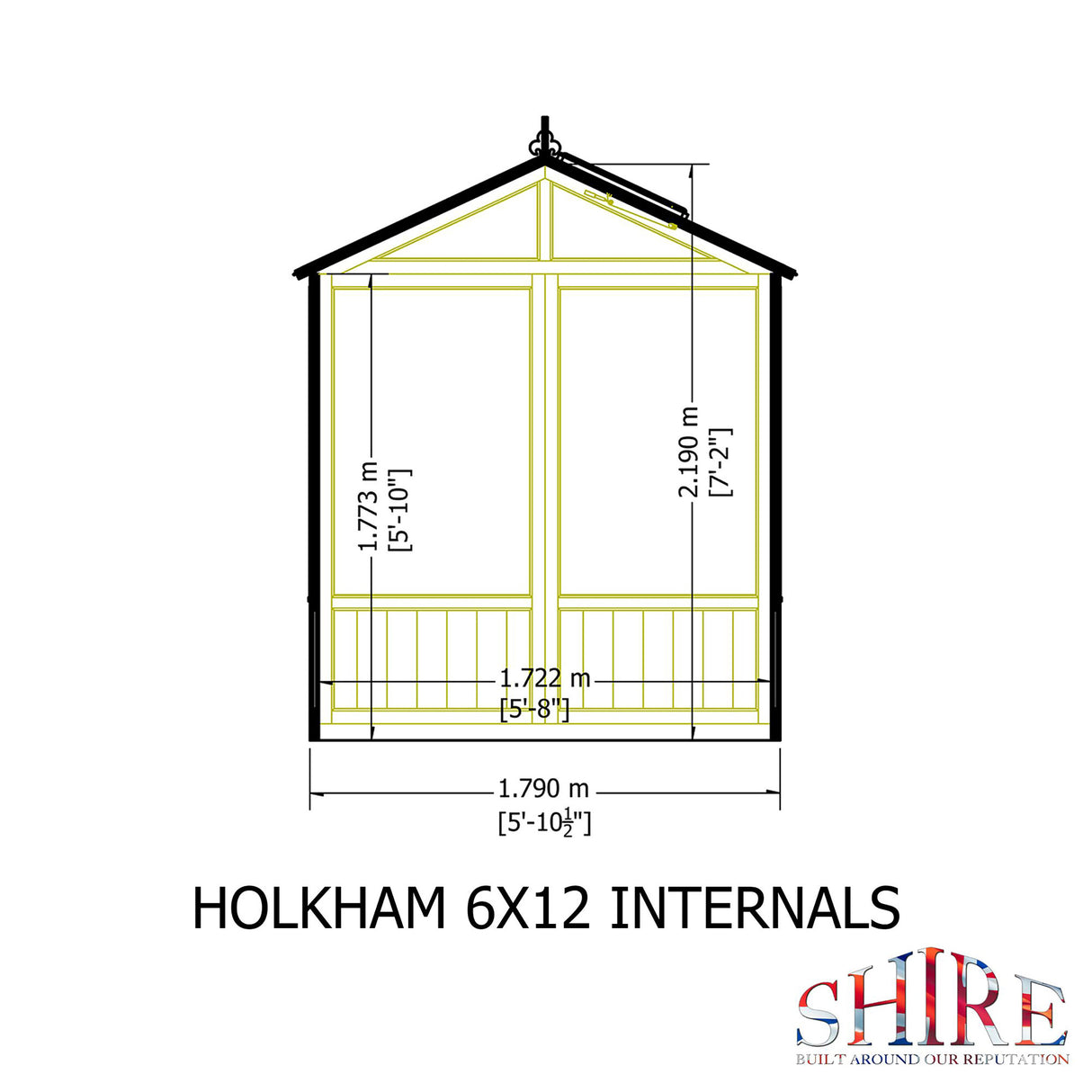 Shire Holkham 6x12 Wooden Greenhouse