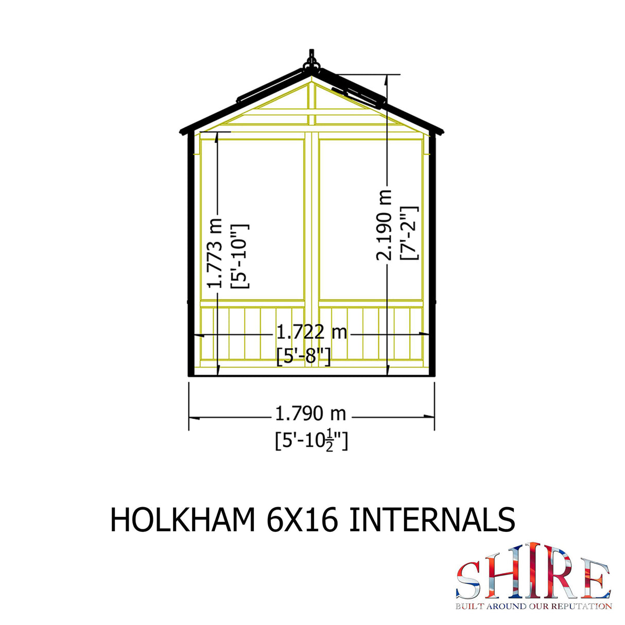 Shire Holkham 6x16 Wooden Greenhouse