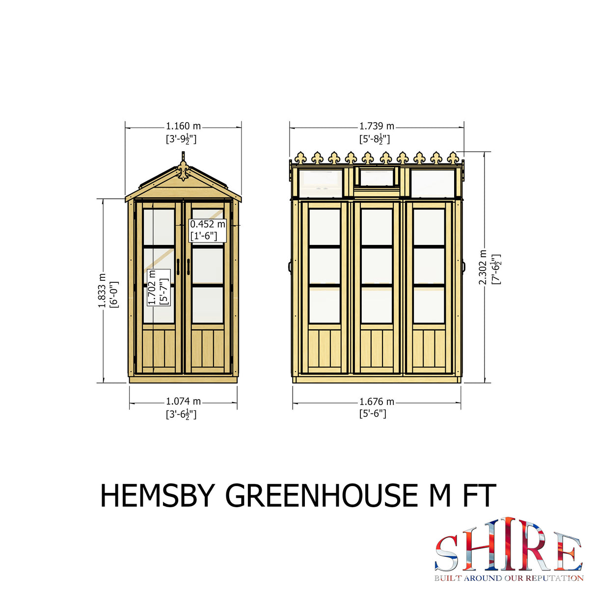 Shire Hemsby 4x6 Wooden Greenhouse