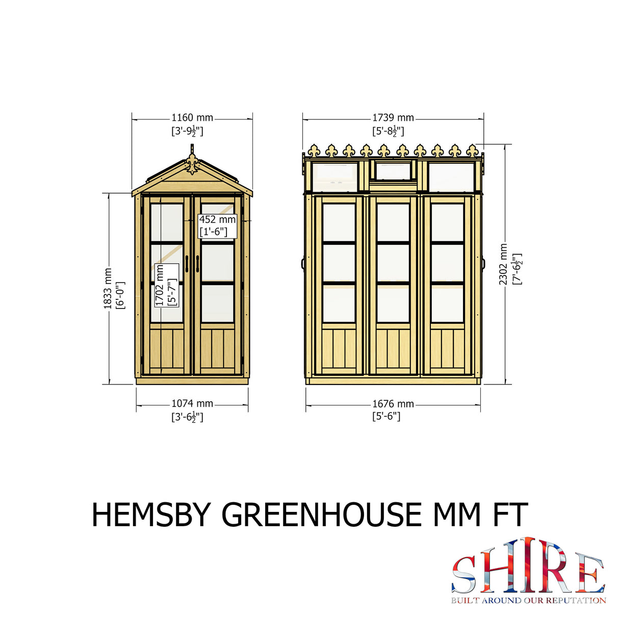 Shire Hemsby 4x6 Wooden Greenhouse